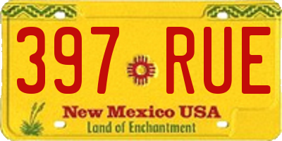 NM license plate 397RUE