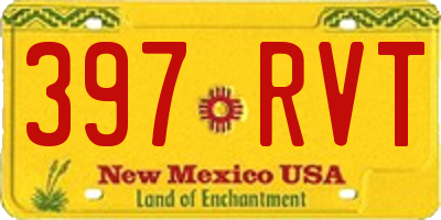 NM license plate 397RVT