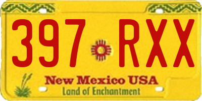 NM license plate 397RXX
