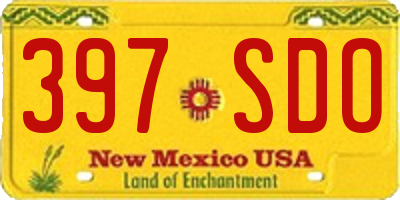 NM license plate 397SDO