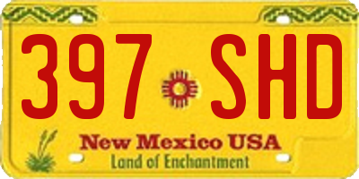 NM license plate 397SHD
