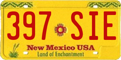 NM license plate 397SIE