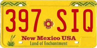 NM license plate 397SIQ