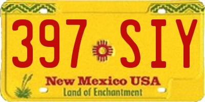 NM license plate 397SIY