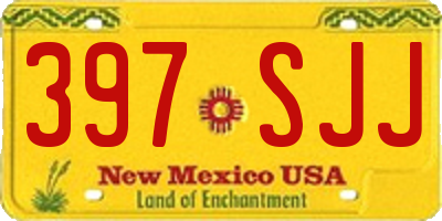 NM license plate 397SJJ