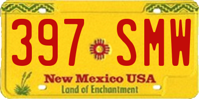 NM license plate 397SMW
