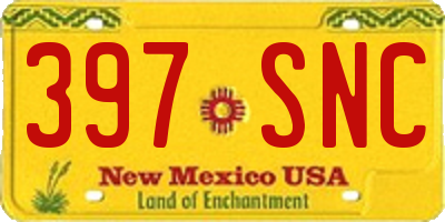 NM license plate 397SNC