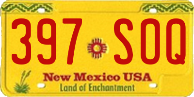 NM license plate 397SOQ