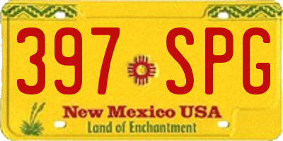 NM license plate 397SPG