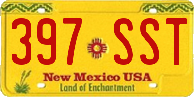NM license plate 397SST