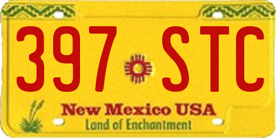 NM license plate 397STC