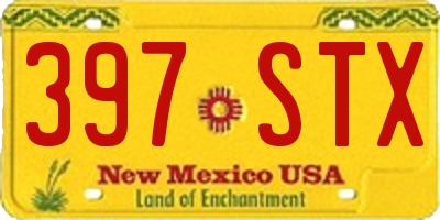 NM license plate 397STX