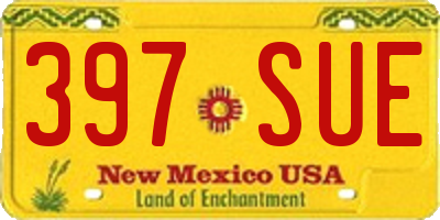 NM license plate 397SUE