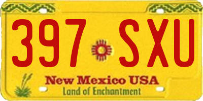NM license plate 397SXU