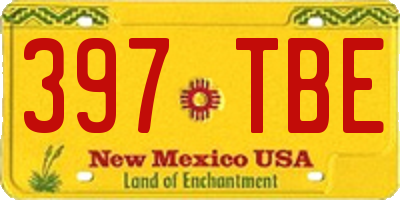 NM license plate 397TBE