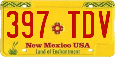 NM license plate 397TDV