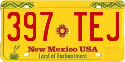 NM license plate 397TEJ