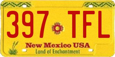NM license plate 397TFL