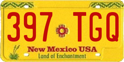 NM license plate 397TGQ