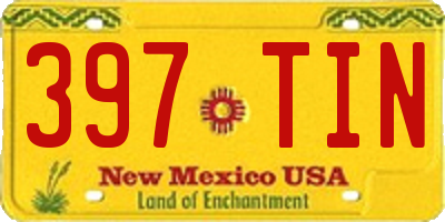 NM license plate 397TIN