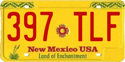 NM license plate 397TLF