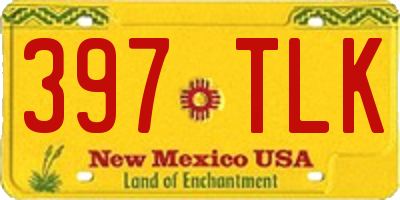 NM license plate 397TLK