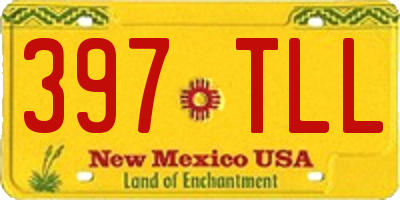 NM license plate 397TLL