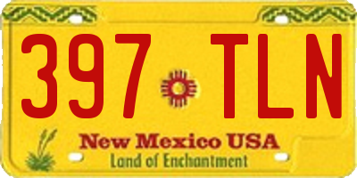 NM license plate 397TLN