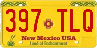 NM license plate 397TLQ