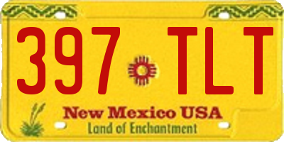 NM license plate 397TLT