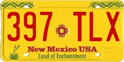 NM license plate 397TLX