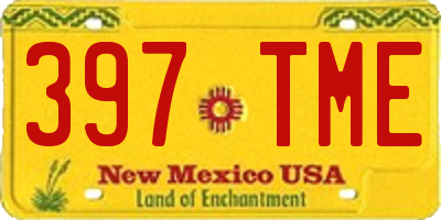 NM license plate 397TME