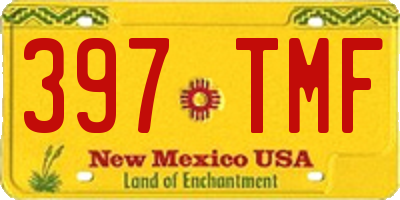 NM license plate 397TMF