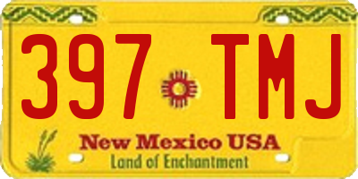 NM license plate 397TMJ