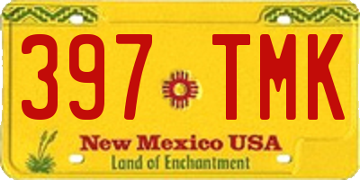 NM license plate 397TMK