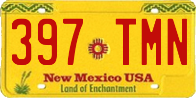 NM license plate 397TMN