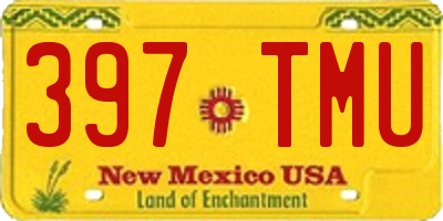 NM license plate 397TMU