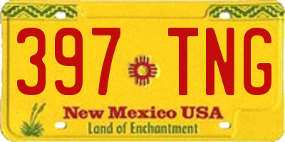 NM license plate 397TNG