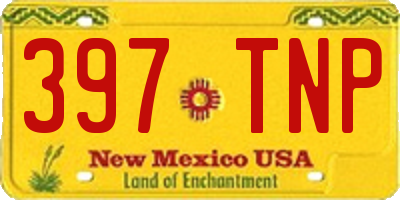 NM license plate 397TNP