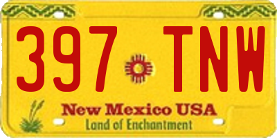 NM license plate 397TNW