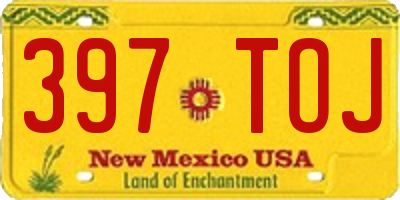 NM license plate 397TOJ