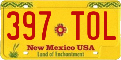 NM license plate 397TOL
