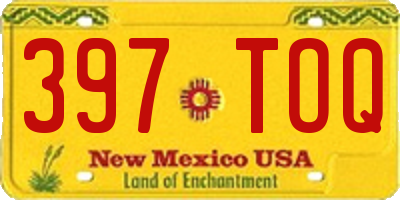 NM license plate 397TOQ