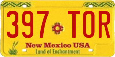 NM license plate 397TOR