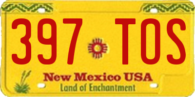 NM license plate 397TOS