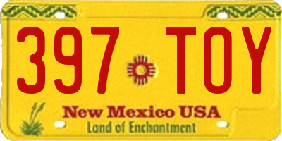 NM license plate 397TOY