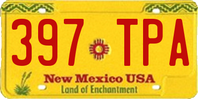 NM license plate 397TPA
