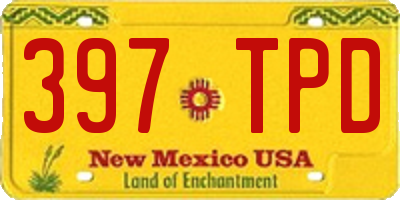 NM license plate 397TPD