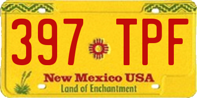 NM license plate 397TPF