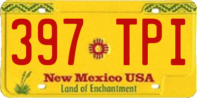 NM license plate 397TPI